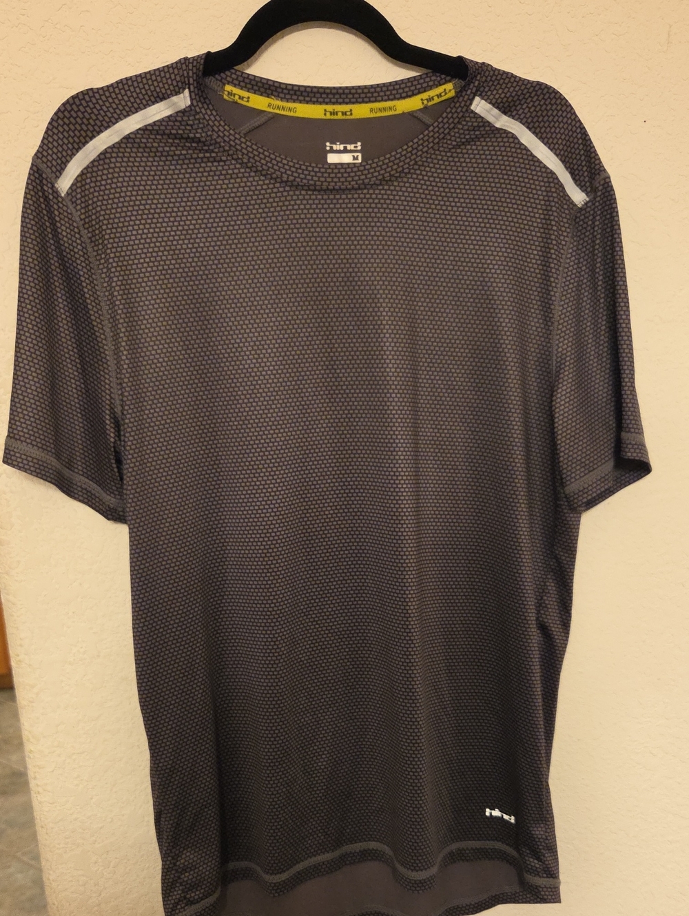 Hind Short Sleeve Performance Tee - Charcoal Gray with Silver Accents